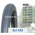 China natural rubber tube motorcycle tyre DJ-123